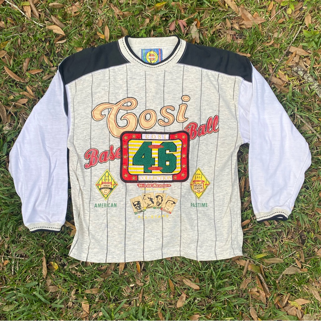 Cosi Collection International Cosi Baseball 46 Long Sleeve Shirt L Gray